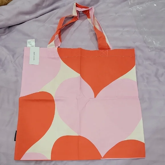 Brand New Marimekko Pink and Orange Tote Bag - Picture 2 of 5